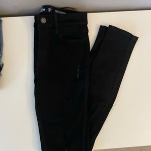 Hollister black skinny ripped jeans